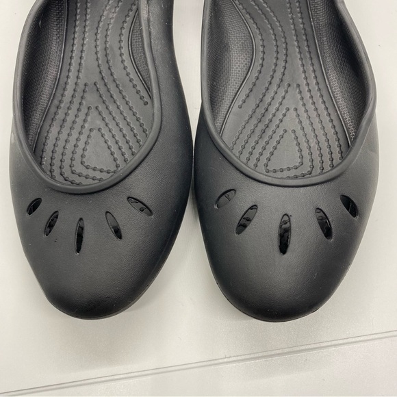 Crocs Kadee Ballet Flats Black Slip On Shoes Size 10 - Picture 2 of 6